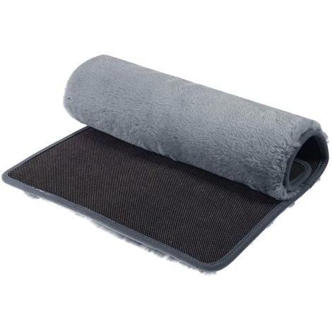 MOHOO Tapis Chambre Salon D'enfant Moquette Confortable Shaggy Velours Yoga Anti-dérapage 50x80cm Gris 3 MOHOO Tapis Chambre Salon D'enfant Moquette Confortable Shaggy Velours Yoga Anti-dérapage 50x80cm Gris – Image 3