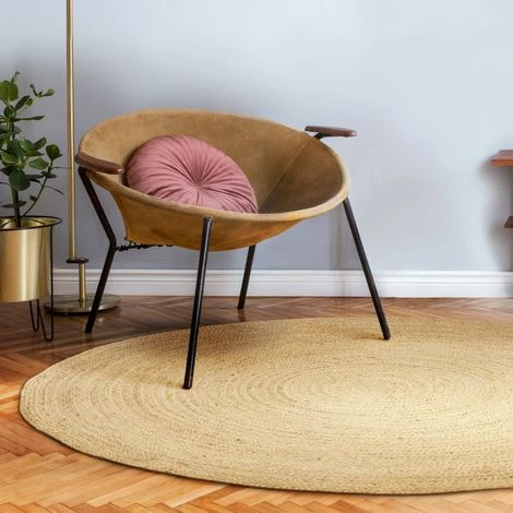 IDMARKET Tapis Rond En Jute DAYA 120 Cm - Naturel 1 IDMARKET Tapis Rond En Jute DAYA 120 Cm - Naturel