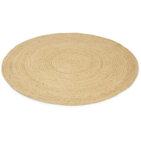 IDMARKET Tapis Rond En Jute DAYA 120 Cm - Naturel 2 IDMARKET Tapis Rond En Jute DAYA 120 Cm - Naturel – Image 2