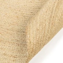 IDMARKET Tapis Rond En Jute DAYA 160 Cm - Naturel -Tapis et paillasson Soldes 19502275 3