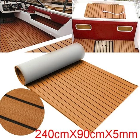 DRILLPRO 240x90cm Marine Bateau Tapis EVA Teak Tack Decking Feuille Yacht Sheet&Colle 5mm LAVENTE 5 DRILLPRO 240x90cm Marine Bateau Tapis EVA Teak Tack Decking Feuille Yacht Sheet&Colle 5mm LAVENTE – Image 5