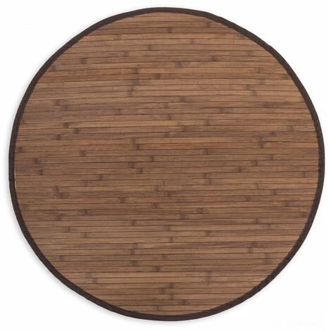 DéCOSHOP26 Tapis En Bambou Rond Brun Foncé Ø 120cm - Noir 1 DéCOSHOP26 Tapis En Bambou Rond Brun Foncé Ø 120cm - Noir