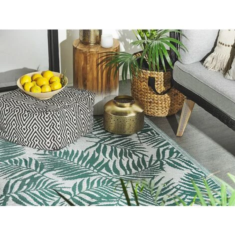 BELIANI Tapis En Plastique Vert 180x120cm - Vert 2 BELIANI Tapis En Plastique Vert 180x120cm - Vert – Image 2
