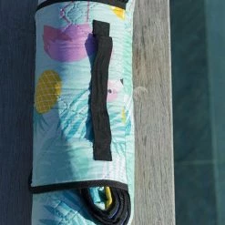 RED DECO Tapis De Plage Imperméable BAHAMAS Bleu Coton 200x200cm - Bleu -Tapis et paillasson Soldes 19649005 4