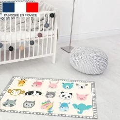 Tapis De Jeu En Vinyle Tarkett 49,5x83 Pour Chambre D'enfant - Haute Qualité Non Toxique - Motif Têtes D'animaux -Tapis et paillasson Soldes 19760946 3