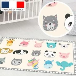 Tapis De Jeu En Vinyle Tarkett 49,5x83 Pour Chambre D'enfant - Haute Qualité Non Toxique - Motif Têtes D'animaux -Tapis et paillasson Soldes 19760946 4
