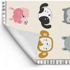 Tapis De Jeu En Vinyle Tarkett 49,5x83 Pour Chambre D'enfant - Haute Qualité Non Toxique - Motif Têtes D'animaux -Tapis et paillasson Soldes 19760946 5