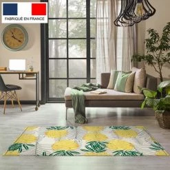 Tapis Décoration Vinyle Tarkett 80x120 Pour Salon Chambre Bureau - Style Tropical Motif Ananas -Tapis et paillasson Soldes 19760964 4