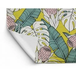 Tapis Décoration Vinyle Tarkett 80x120 Pour Salon Chambre Bureau - Style Tropical Motif Mix Feuilles Jaunes 9 Tapis Décoration Vinyle Tarkett 80x120 Pour Salon Chambre Bureau - Style Tropical Motif Mix Feuilles Jaunes -Tapis et paillasson Soldes 19760965 5