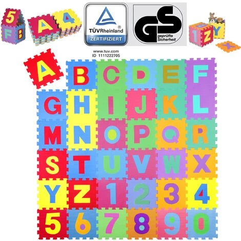 KIDUKU® Puzzle Tapis Mousse Bébé, 86 Pièces, Tapis De Jeu Très Résistant Pour Enfants, Alphabets & Chiffres 1 KIDUKU® Puzzle Tapis Mousse Bébé, 86 Pièces, Tapis De Jeu Très Résistant Pour Enfants, Alphabets & Chiffres