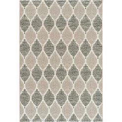 DÉCOWEB Tapis Essenza - Nature Urbaine - Feuilles Gris Et Beige - 60 X 110 Cm