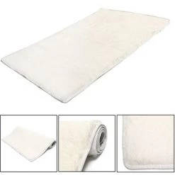 MOHOO 80x160cm Microfibre Anti-dérapant Tapis Pour Maison Décoration Blanc