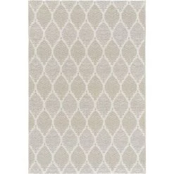 DÉCOWEB Tapis Essenza - Nature Urbaine - Feuilles Beige Ton Sur Ton - 60 X 110 Cm