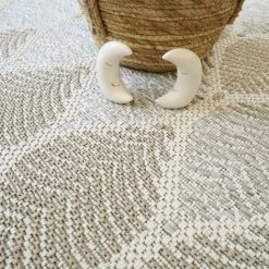 DÉCOWEB Tapis Essenza - Nature Urbaine - Feuilles Beige Ton Sur Ton - 60 X 110 Cm -Tapis et paillasson Soldes 20373829 4