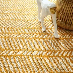 DÉCOWEB Tapis D'extérieur Ou De Salon - Motifs Graphiques - Jaune Et Crème - 200 X 290 Cm -Tapis et paillasson Soldes 20377843 5