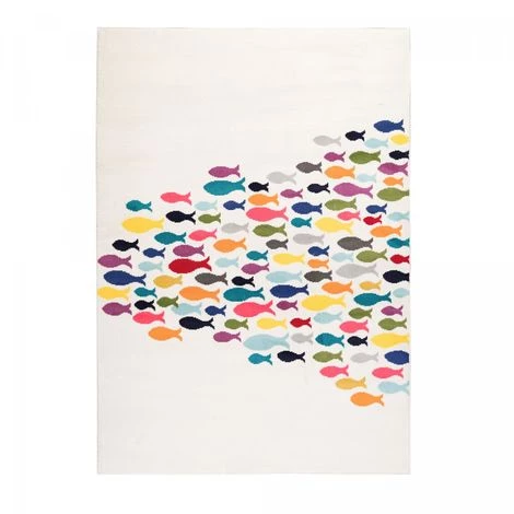 JADOREL Tapis Salon 60x110 Cm Rectangulaire FISHES Multicolore Chambre Adapté Au Chauffage Par Le Sol - Multicolore 2 JADOREL Tapis Salon 60x110 Cm Rectangulaire FISHES Multicolore Chambre Adapté Au Chauffage Par Le Sol - Multicolore – Image 2