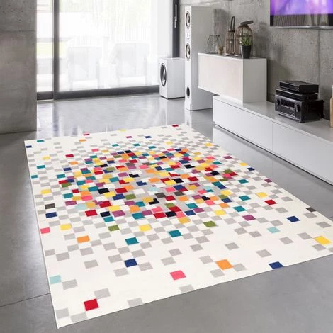 JADOREL Tapis Salon 60x110 Cm Rectangulaire EFFACT Multicolore Entrée Adapté Au Chauffage Par Le Sol - Multicolore 1 JADOREL Tapis Salon 60x110 Cm Rectangulaire EFFACT Multicolore Entrée Adapté Au Chauffage Par Le Sol - Multicolore