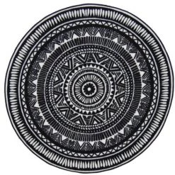 AUGIENB Tapis Rond 100cm De Diamètre Pour Salon Chambre