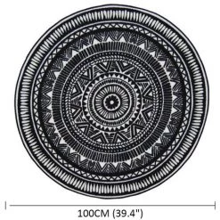 AUGIENB Tapis Rond 100cm De Diamètre Pour Salon Chambre -Tapis et paillasson Soldes 21251497 3