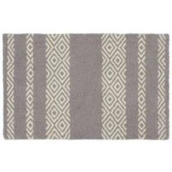 Coryl Tapis Déco Intérieur Absorbant - Moelleux Ciment - 80x50 Cm