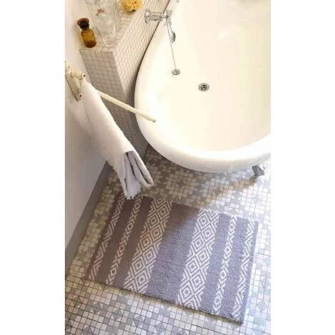 Coryl Tapis Déco Intérieur Absorbant - Moelleux Ciment - 80x50 Cm 2 Coryl Tapis Déco Intérieur Absorbant - Moelleux Ciment - 80x50 Cm – Image 2