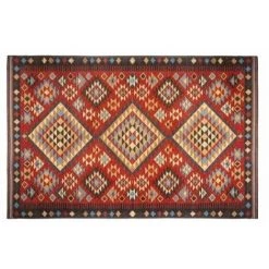 ATMOSPHERA Tapis De Salon Kilim - 100 X 150 Cm - Rouge