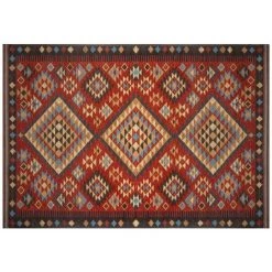 ATMOSPHERA, CRÉATEUR D'INTÉRIEUR Tapis Extérieur Intérieur Kilim 155x230 Cm - Rouge