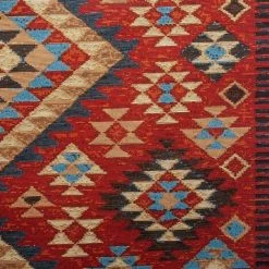 ATMOSPHERA, CRÉATEUR D'INTÉRIEUR Tapis Extérieur Intérieur Kilim 155x230 Cm - Rouge -Tapis et paillasson Soldes 22776106 4