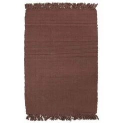 THEDECOFACTORY SIMPLY COTON - <p>Tapis 100% Coton Chocolat 50x80 - Marron