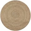 Topdeal Tapis Jute Tressé 150 Cm Rond