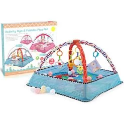 MERKMAK Tapis De Jeu De Jouet De Bebe De Support De Remise En Forme De Cloture Multifonctionnel 3 En 1