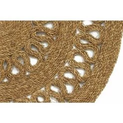 AUBRY GASPARD Tapis Rond En Jonc Naturel Bohème Naturel - Naturel -Tapis et paillasson Soldes 23180099 3