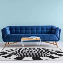 AUGIENB Tapis Antidérapant Shaggy De Pièce 3D Trou 80*100 Cm -Tapis et paillasson Soldes 23255096 4