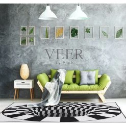 AUGIENB Tapis Antidérapant Shaggy De Pièce 3D Trou 80*100 Cm -Tapis et paillasson Soldes 23255096 5