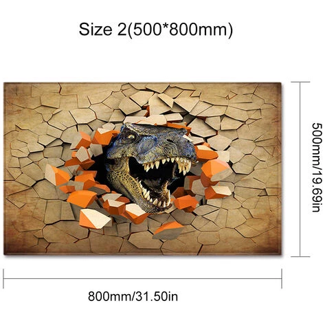 ASUPERMALL 50 * 80Cm Imprime 3D Dinosaur Motif Tapis De Sol Moquette Douce Flanner Paillasson Salon Chambre Tapis 5 ASUPERMALL 50 * 80Cm Imprime 3D Dinosaur Motif Tapis De Sol Moquette Douce Flanner Paillasson Salon Chambre Tapis – Image 5