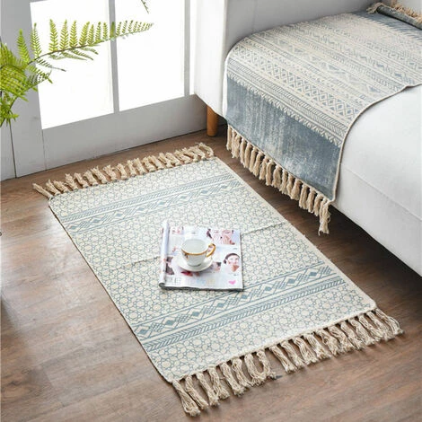 MANTA Tapis De Sol Tapis De Chambre Gland Tapisserie Tapis De Prière Tissé à La Main Bohême 60X90 CM Gland Lilas Frêne Style 4 2 MANTA Tapis De Sol Tapis De Chambre Gland Tapisserie Tapis De Prière Tissé à La Main Bohême 60X90 CM Gland Lilas Frêne Style 4 – Image 2