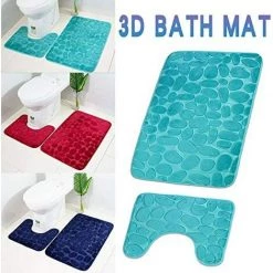 Lot De 2 Tapis De Bain Anti Dérapant Et Le Tapis De Piédestal Pour Salle De Bains Lavable A La Machine (50 * 80+40 * 50cm) - Bleu Marin LangRay - Bleu Marin 9 Lot De 2 Tapis De Bain Anti Dérapant Et Le Tapis De Piédestal Pour Salle De Bains Lavable A La Machine (50 * 80+40 * 50cm) - Bleu Marin LangRay - Bleu Marin -Tapis et paillasson Soldes 23634175 5