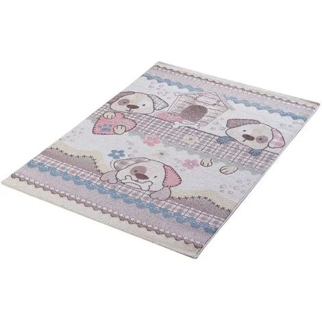 UNAMOURDETAPIS Tapis Enfant 120x170 Cm Rectangulaire KLK DOGRA Crème Chambre Adapté Au Chauffage Par Le Sol - Crème 5 UNAMOURDETAPIS Tapis Enfant 120x170 Cm Rectangulaire KLK DOGRA Crème Chambre Adapté Au Chauffage Par Le Sol - Crème – Image 5