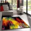 UNAMOURDETAPIS Tapis Salon 40x60 Cm Rectangulaire BELO 1 Multicolore Entrée Adapté Au Chauffage Par Le Sol