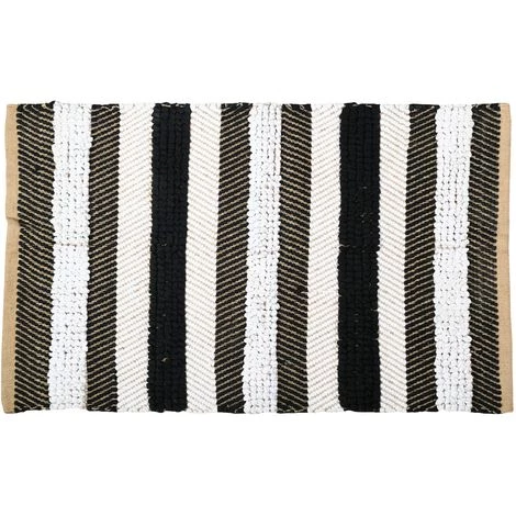 AUBRY GASPARD Tapis à Rayures En Jute Naturelle Et Coton Multicolore - Multicolore 1 AUBRY GASPARD Tapis à Rayures En Jute Naturelle Et Coton Multicolore - Multicolore