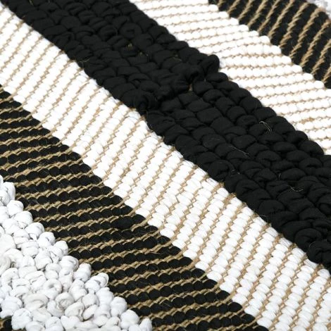 AUBRY GASPARD Tapis à Rayures En Jute Naturelle Et Coton Multicolore - Multicolore 2 AUBRY GASPARD Tapis à Rayures En Jute Naturelle Et Coton Multicolore - Multicolore – Image 2