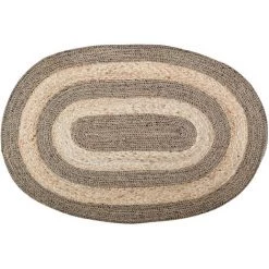 AUBRY GASPARD Tapis Ovale En Jute Naturelle Et Teintée Yvi Beige - Beige