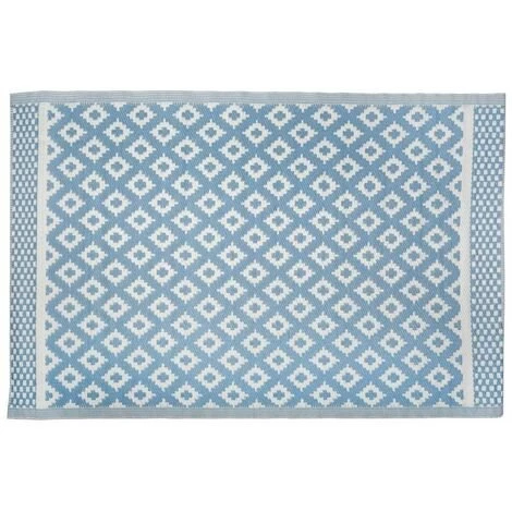 AUBRY GASPARD Tapis D'extérieur 100% Plastique Recyclable Maya Bleu - Bleu 1 AUBRY GASPARD Tapis D'extérieur 100% Plastique Recyclable Maya Bleu - Bleu