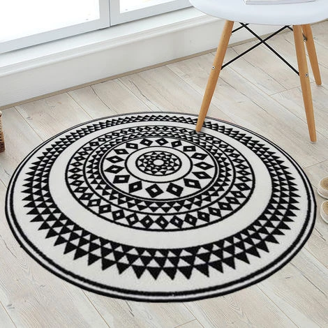 ZEBRAA Tapis De Sol Nordique Moderne En Peluche Tapis De Zone Ronde Pour Salon Chambre Textile80CM 2 ZEBRAA Tapis De Sol Nordique Moderne En Peluche Tapis De Zone Ronde Pour Salon Chambre Textile80CM – Image 2