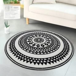 ZEBRAA Tapis De Sol Nordique Moderne En Peluche Tapis De Zone Ronde Pour Salon Chambre Textile80CM 6 ZEBRAA Tapis De Sol Nordique Moderne En Peluche Tapis De Zone Ronde Pour Salon Chambre Textile80CM -Tapis et paillasson Soldes 23952274 3