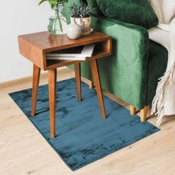 THEDECOFACTORY FLANELLE - <p>Tapis Extra-doux Effet Velours Bleu Foncé 60x90 - Bleu 7 THEDECOFACTORY FLANELLE - <p>Tapis Extra-doux Effet Velours Bleu Foncé 60x90 - Bleu -Tapis et paillasson Soldes 23982739 4