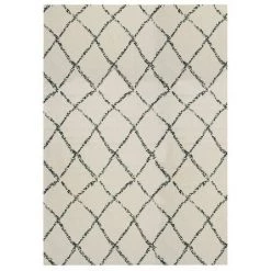 THEDECOFACTORY COTTON BERBERE LOSANGE - <p>Tapis En Coton Losanges Naturel-noir 190x290 - Naturel Noir