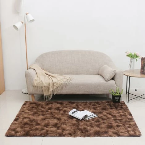 AUGIENB Tapis Shaggy Fausse Fourrure Fluffy Salon Chambre 100cm*160cm 2 AUGIENB Tapis Shaggy Fausse Fourrure Fluffy Salon Chambre 100cm*160cm – Image 2