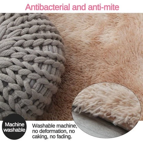 AUGIENB Tapis Shaggy Fausse Fourrure Fluffy Salon Chambre 100cm*160cm 5 AUGIENB Tapis Shaggy Fausse Fourrure Fluffy Salon Chambre 100cm*160cm – Image 5