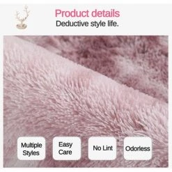 AUGIENB Tapis Moelleux En Peluche Moderne Et Doux 160cm*200cm -Tapis et paillasson Soldes 24061516 4